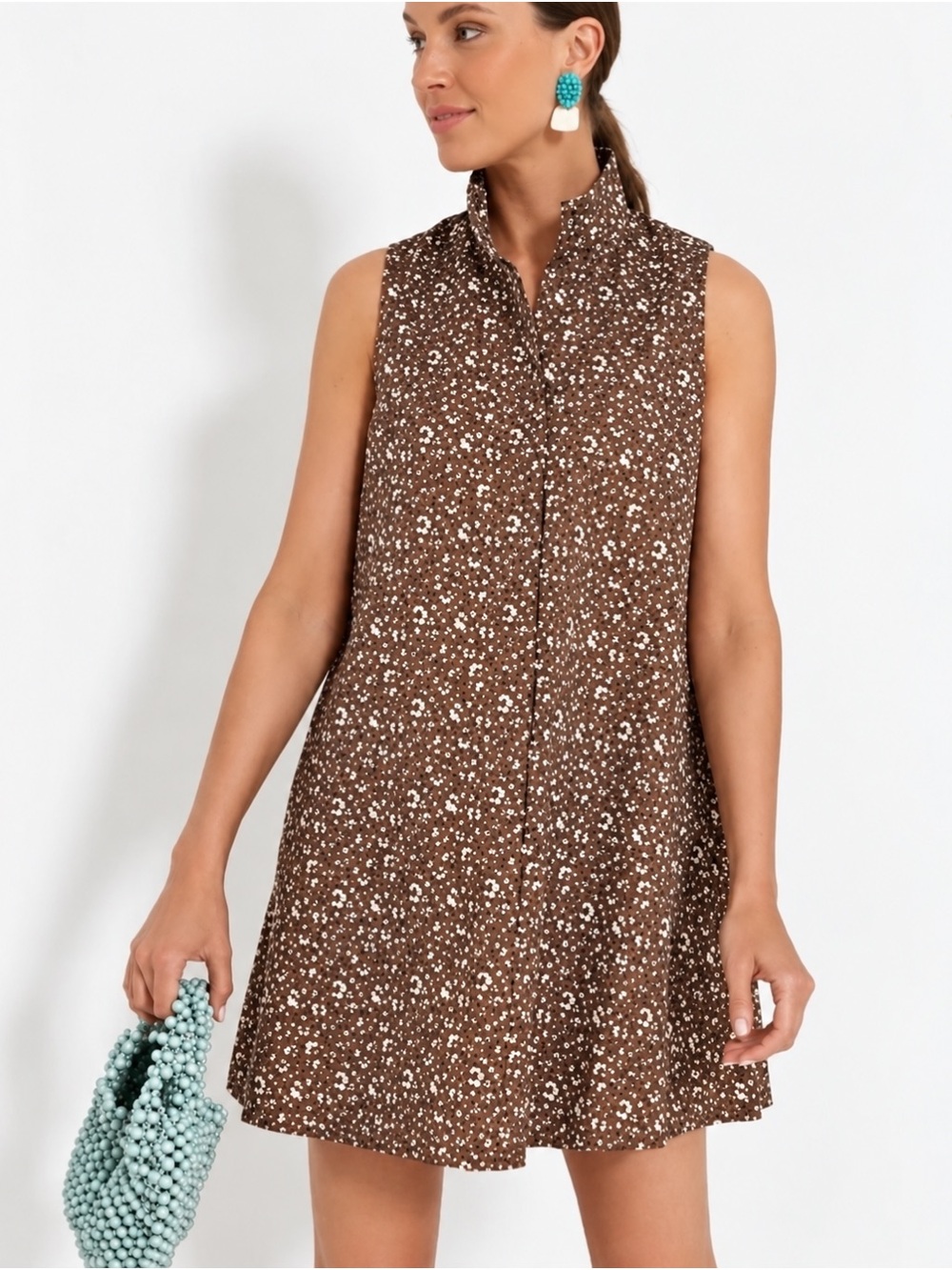 Tuckernuck Cheetah Floral Sleeveless Charlie Dress size Medium